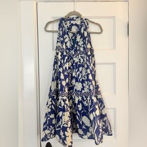 Olivia James The Label Ro Short Dress in Blue Shadow Floral